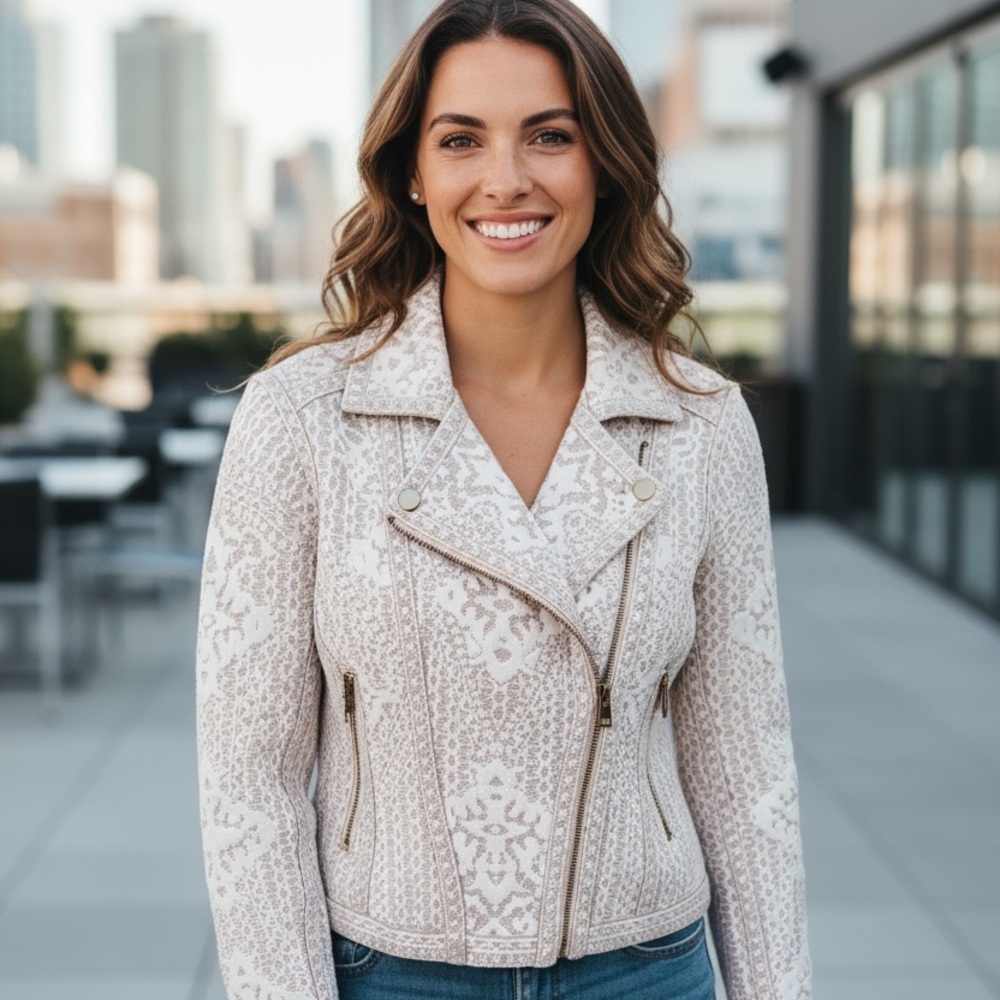 Elegant Cream Herve Léger jacket